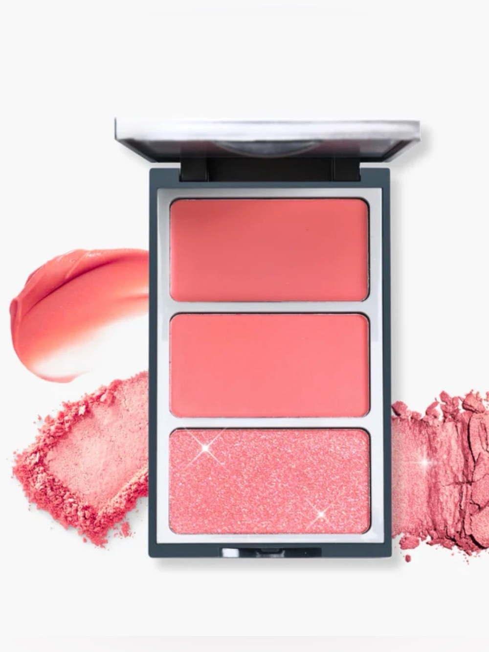 Pinch Perfect BARLEY BLUSHED Trio Blush & Lip Palette - Pink